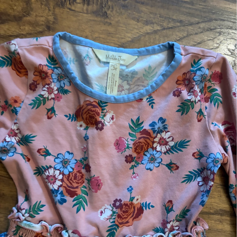 Matilda Jane Pink Floral Kids Dress - Picture 2 of 2